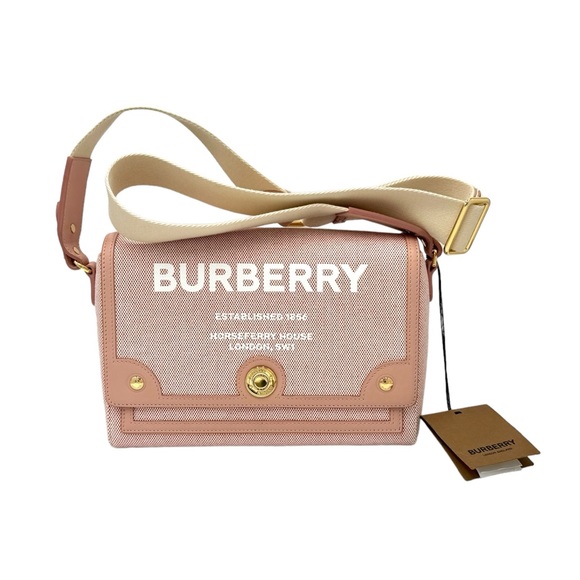 Medium Note Canvas Crossbody Bag Red Dusty Pink 'Horseferry' Bag New - Picture 3 of 13